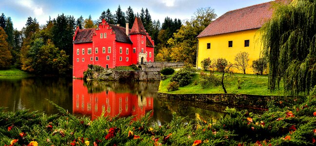 Czech republic castle red lhota bohemia castle photo