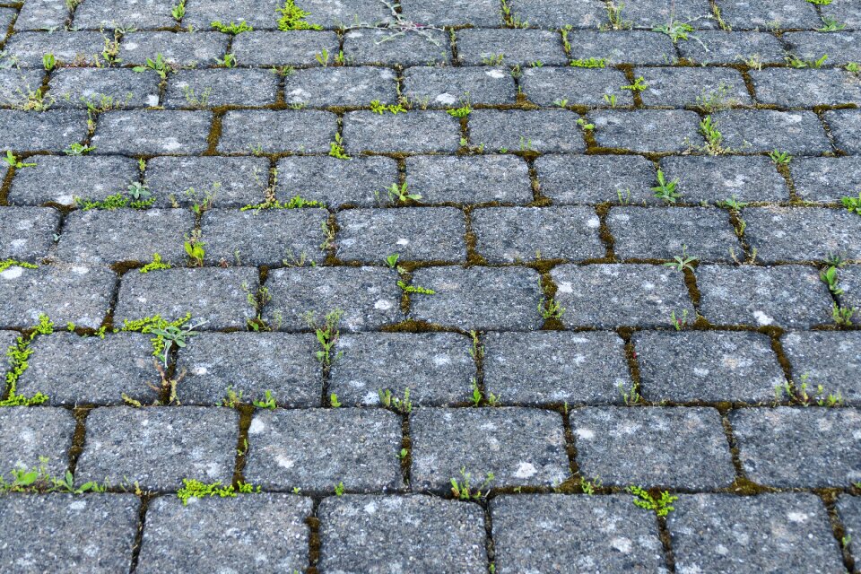 Parking cobblestone paved