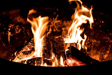 Joy fire hot flame photo