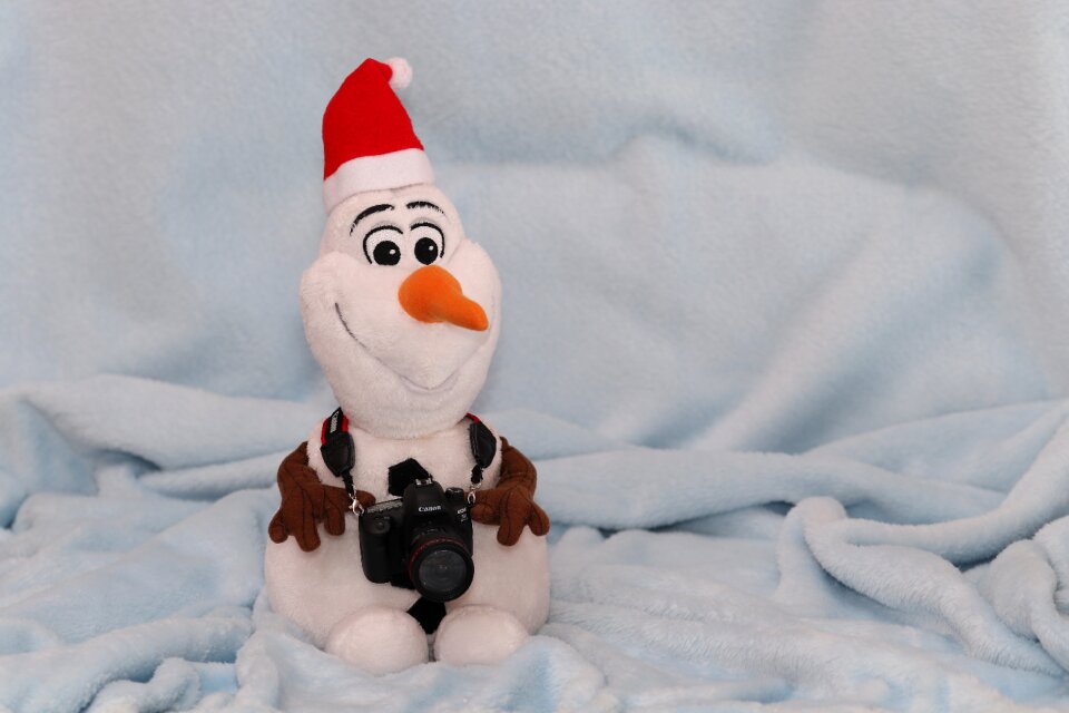 Olaf santa hat camera