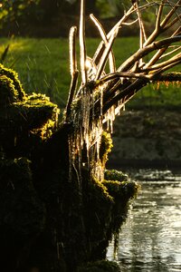 Frozen winter water