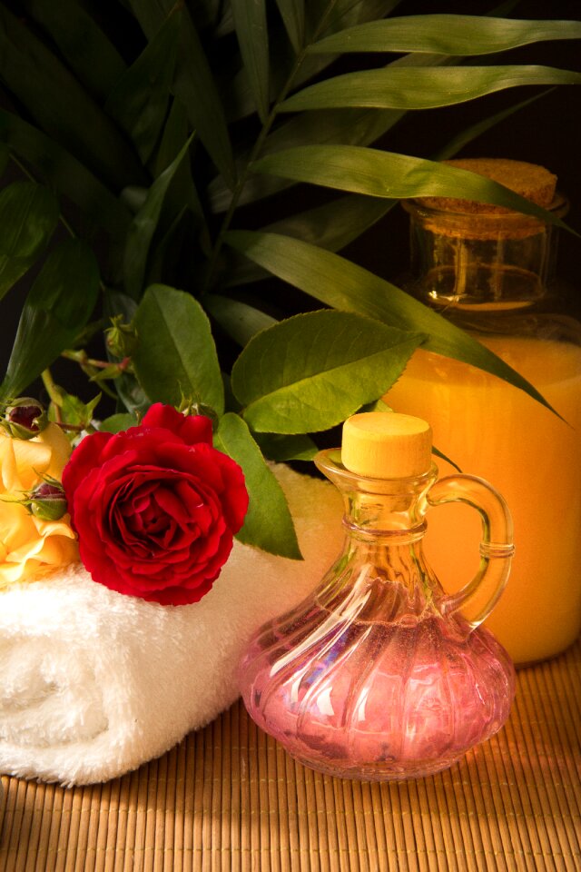 Bottle yellow towels