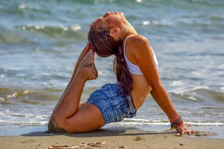 Yoga teenager portrait