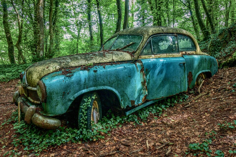 Wreck car cemetery automotive
