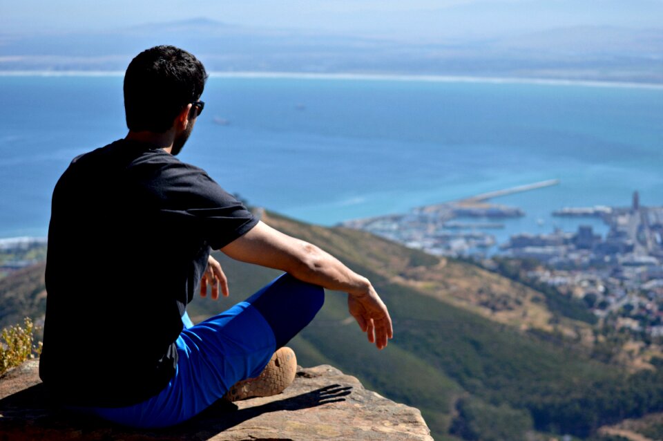Meditate cross legged yoga