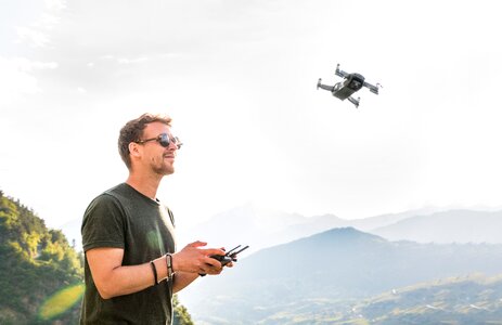 Copter quadrocopter remotely controlled