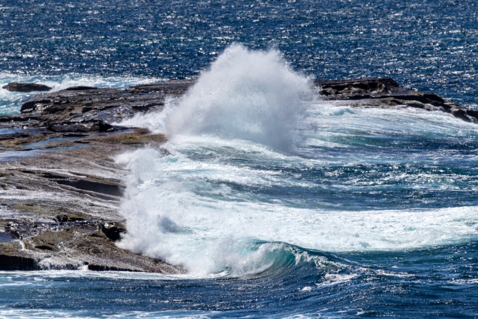 Surf rocks coast photo