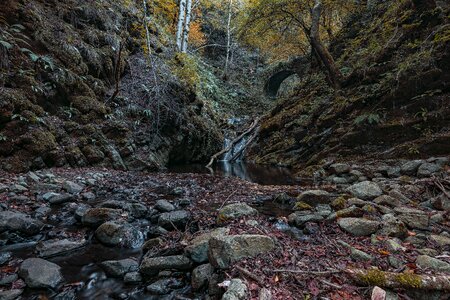 Waterfall autumn nature