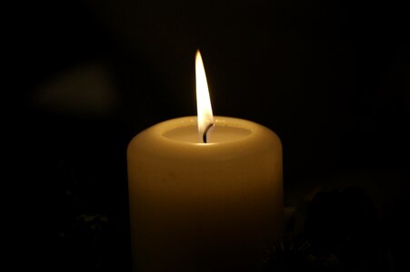 Dark flame black candle photo