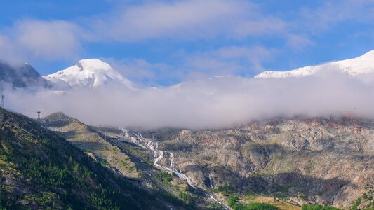 Morning mist alalinhorn switzerland