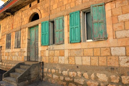 Facade house facade shutters photo