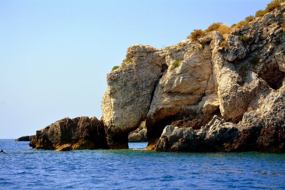 Cliff tremiti islands gargano