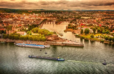 Landscape city rhine