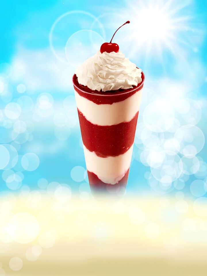 Background hot vanilla ice cream