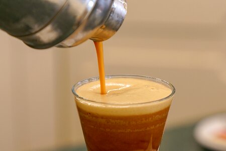 Cup espresso milk photo
