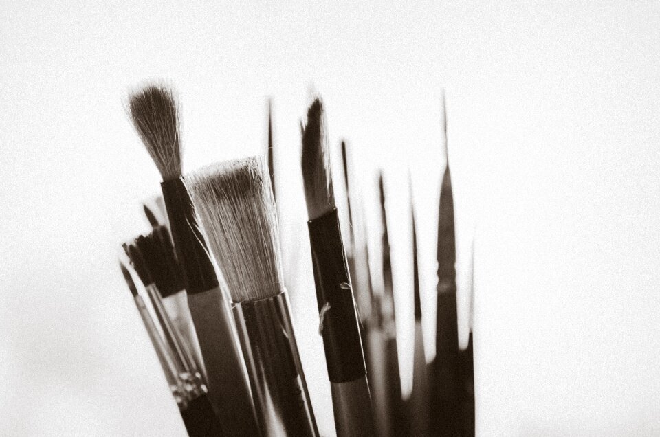 Artistic creative brush photo