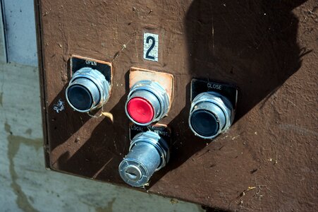 Old chrome push-button