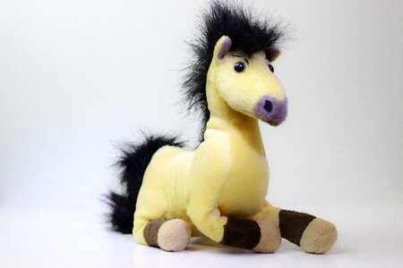 Plush toy horse brown photo