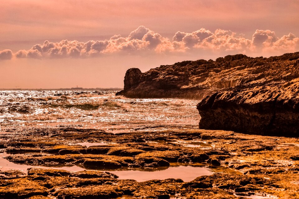 Sea beach landscape photo