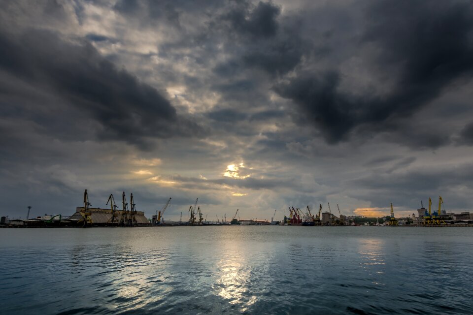 Sunset sea burgas