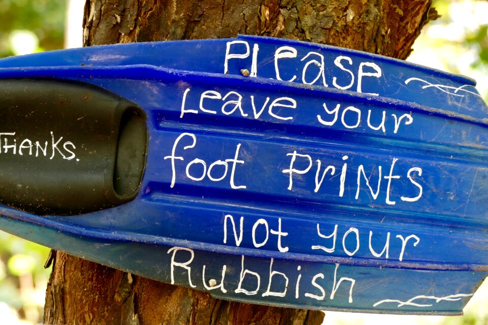 Waste plastic thrown away