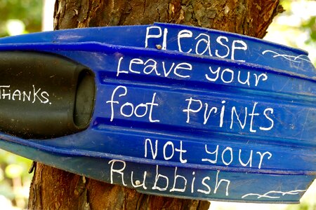 Waste plastic thrown away