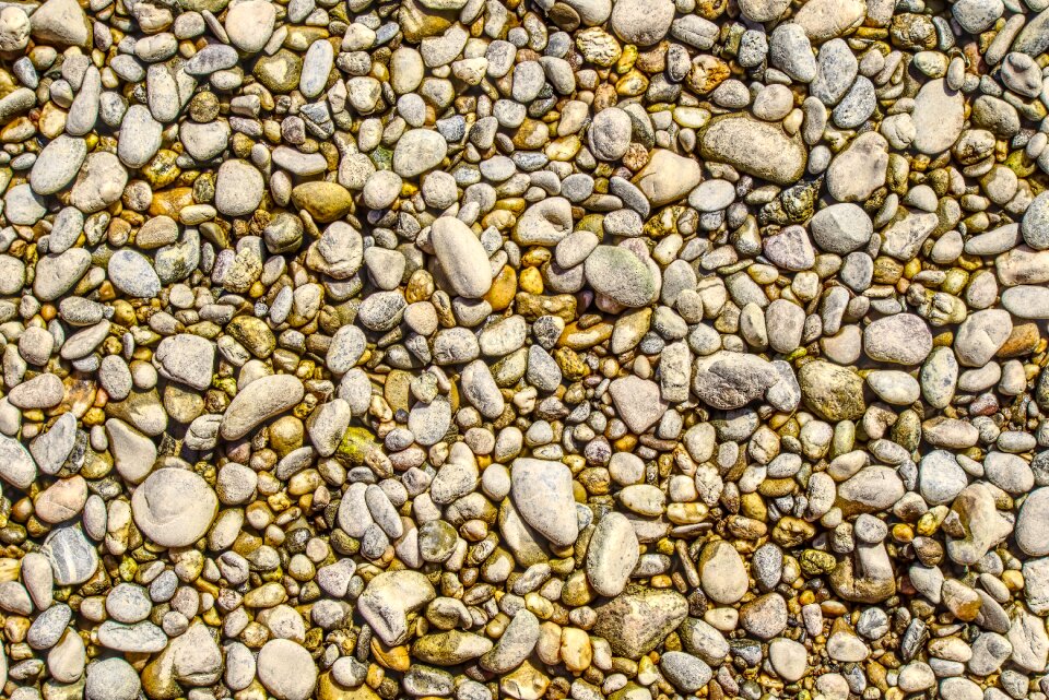 Gravel bed riverbed dry