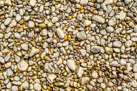 Gravel bed riverbed dry