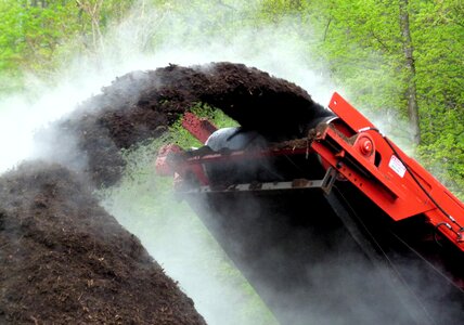 Industrial wood chipper mulch