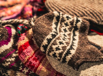 Warm knit beanie cap wool