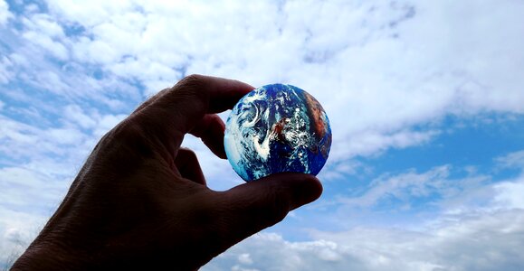 Universe planet blue sky