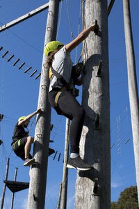 Woman sunny team training