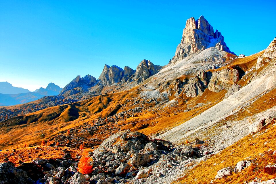 Italy mountain the falzarego pass