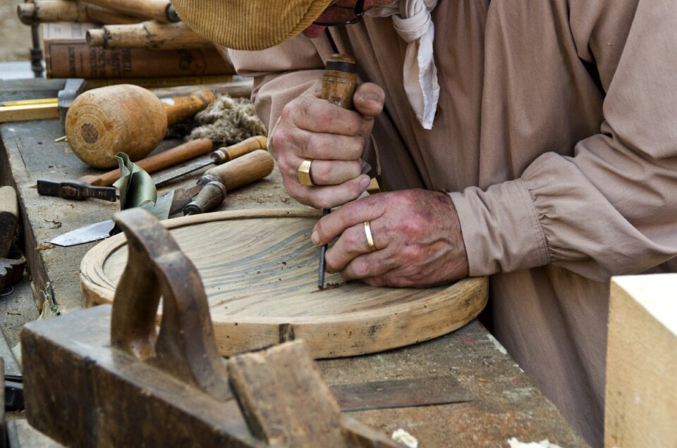 Wood work carving wood draw in wood photo