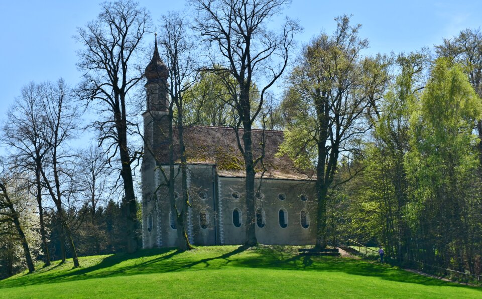 Small church steeple landscape