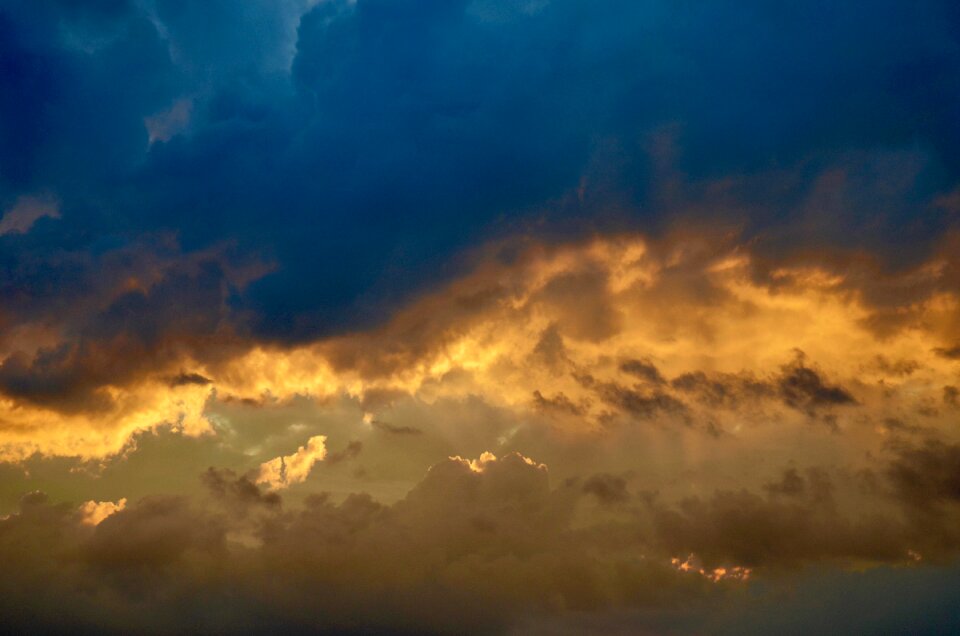 Evening sun afterglow