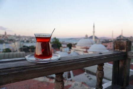 Istanbul landscape turkish tea
