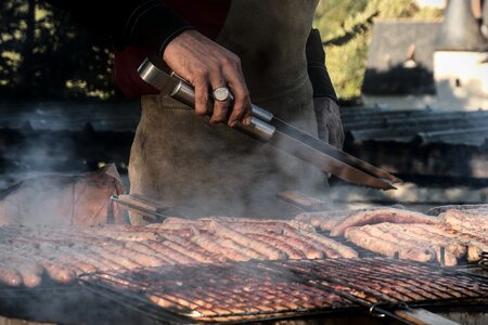 Cooking meat summer