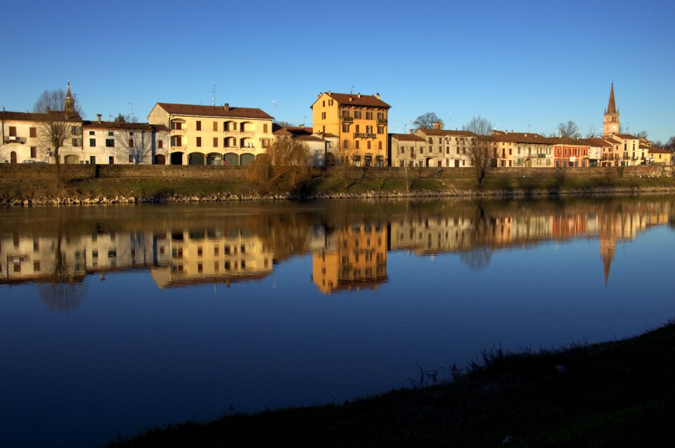 Water houses landscape