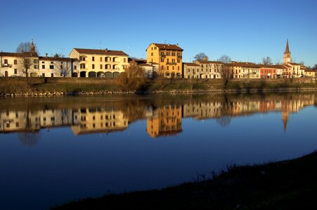 Water houses landscape