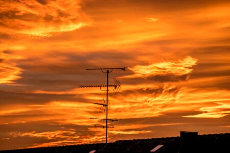 Sky clouds orange photo