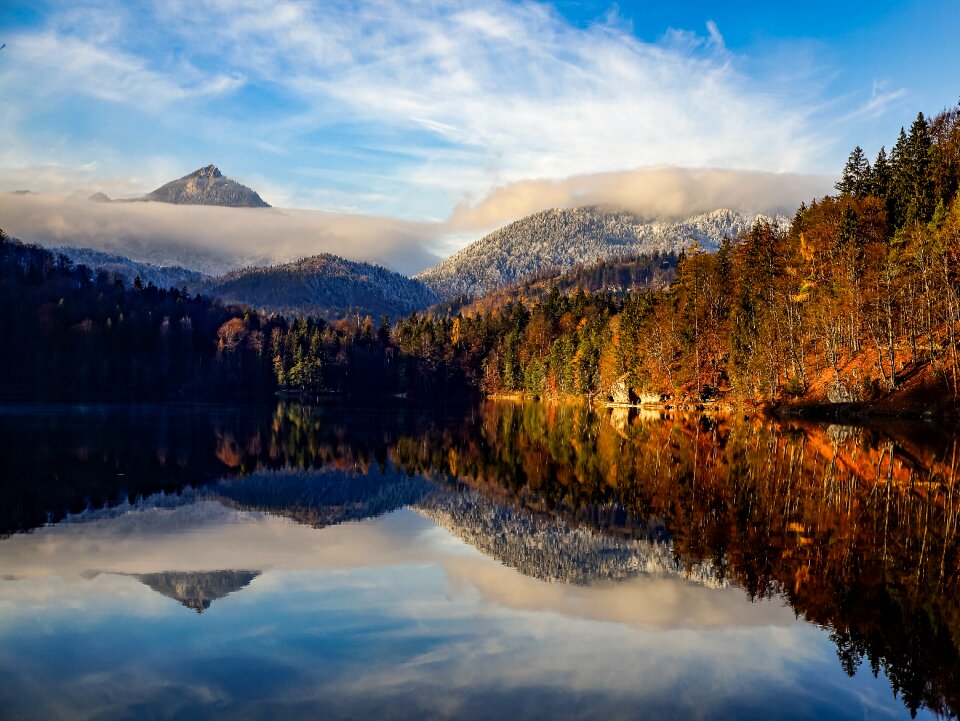 Mirroring landscape autumn