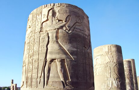 Engraving pharaoh hieroglyphs