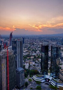 Skyscraper dusk twilight