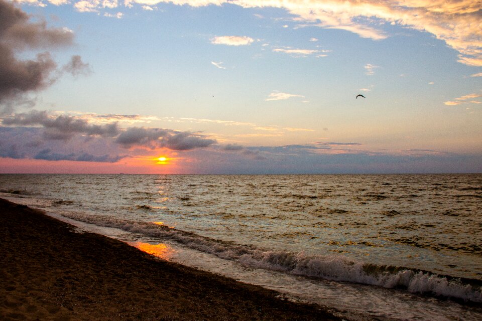 Sunset dawn clouds photo