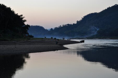Laos evening sunset photo
