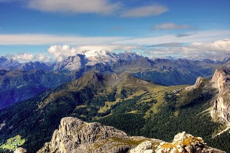 Alpine mountains landscape