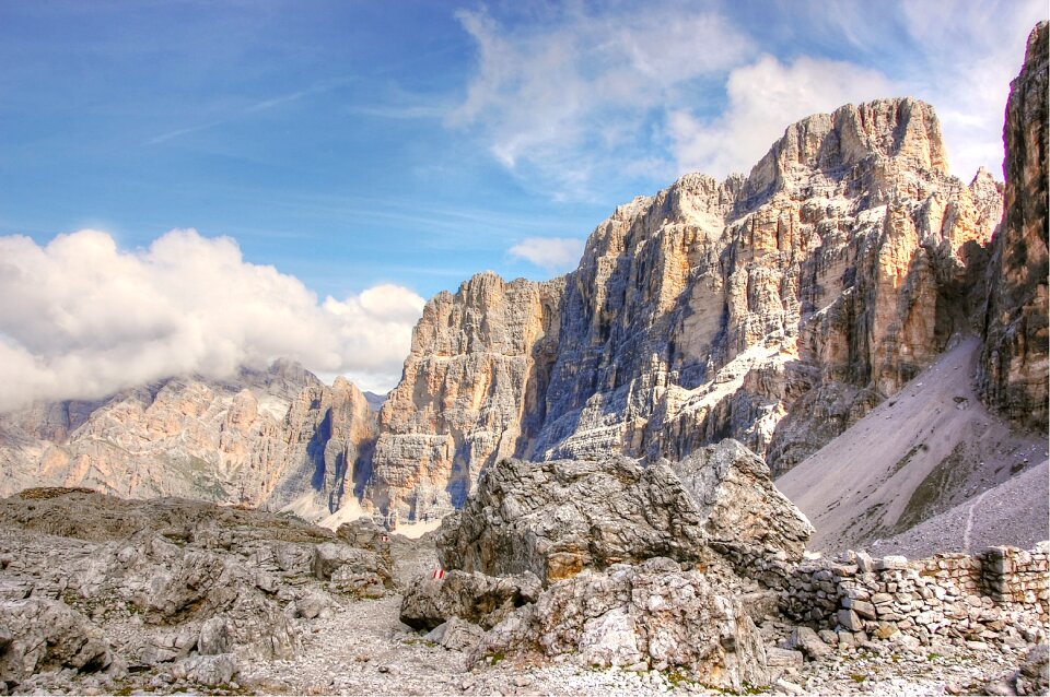 South tyrol the falzarego pass viewpoint