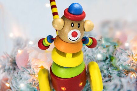 Children toys wood painted