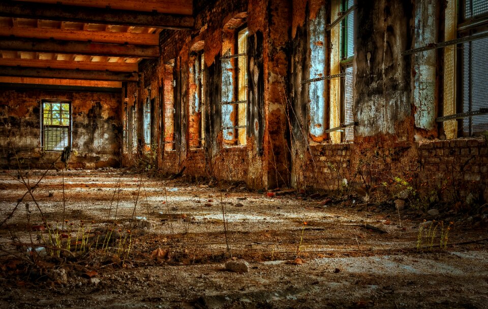 Old factory ruin decay